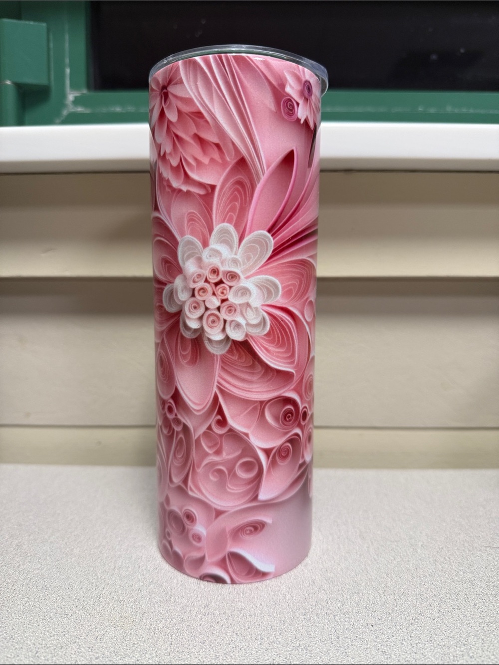 Pink Flower Tumbler